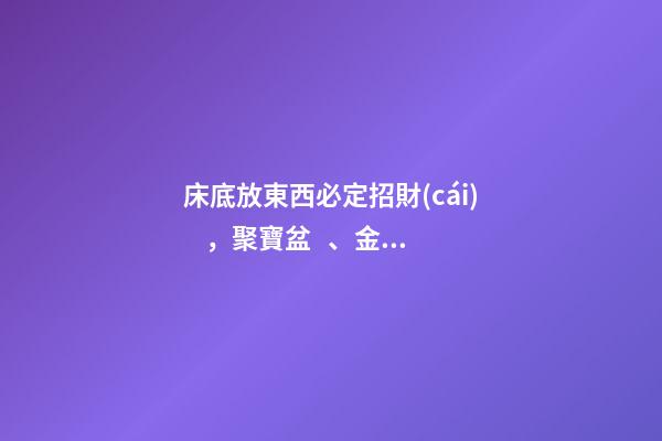 床底放東西必定招財(cái)，聚寶盆、金元寶寶、黑檀木